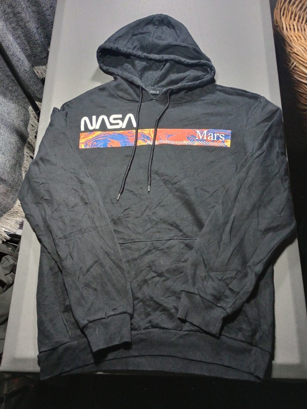 Nasa Mars Distressed Hoodie Men's Size Medium